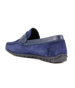 Mocassin homme Daim Bleu marine