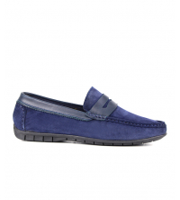 Mocassin homme Daim Bleu marine