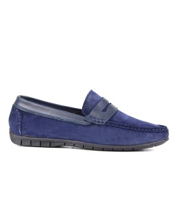 Mocassin homme Daim Bleu marine