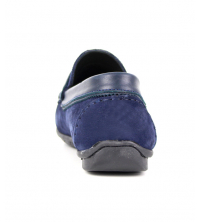 Mocassin homme Daim Bleu