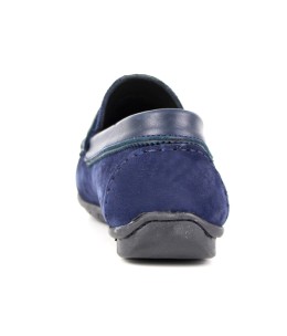 Mocassin homme Daim Bleu