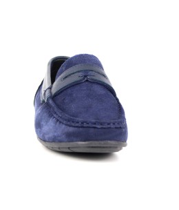 Mocassin homme Daim Bleu