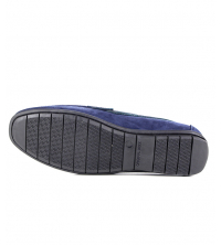 Mocassin homme Daim Bleu