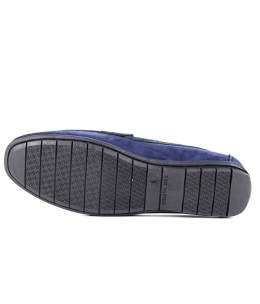 Mocassin homme Daim Bleu