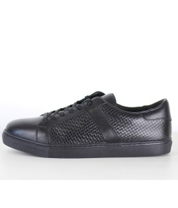 Chaussure homme cuir effet  torsadé Noir