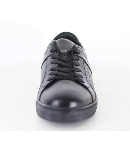 Chaussure homme cuir effet  torsadé Noir