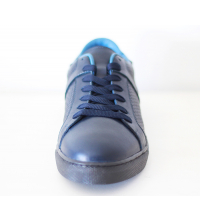 Chaussure homme cuir effet  torsadé Bleu