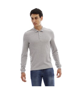 Polo manches longues - Gris