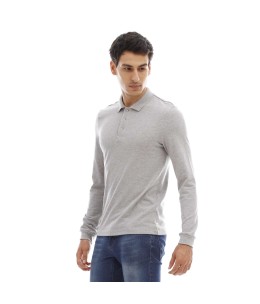 Polo manches longues - Gris