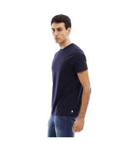 T-shirt manches longues col V - Bleu Marine