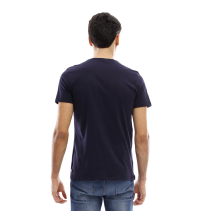 T-shirt manches longues col V - Bleu Marine