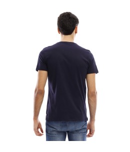 T-shirt manches longues col V - Bleu Marine