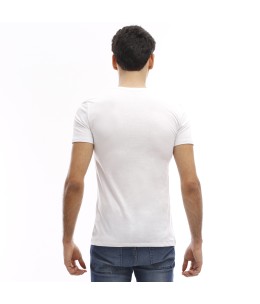 T-shirt manches courtes col V - Blanc