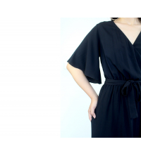 Robe croisé avec ceinture