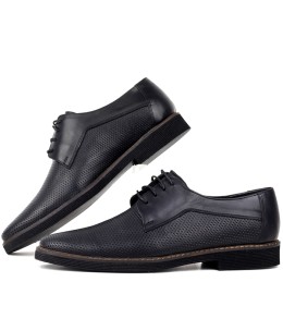 Chaussures orthopédiques en cuir Noir