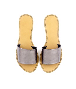 Mule cuir avec bande