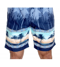 short de bain pour hommes a séchage rapide motif  tropical