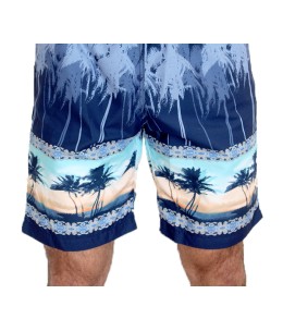 short de bain pour hommes a séchage rapide motif  tropical