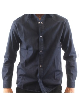 Chemise en jeans léger Bleu pour homme